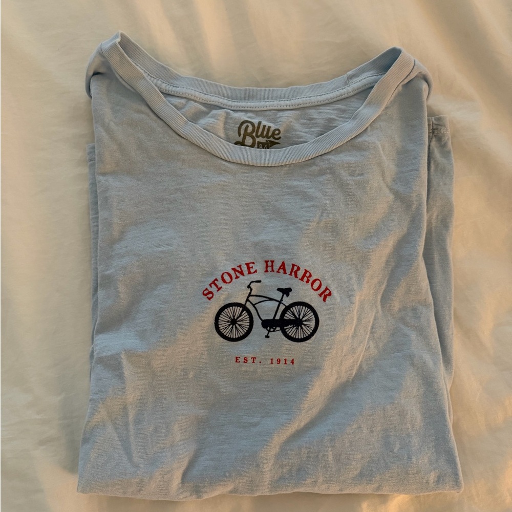 Stone Harbor Light Blue Graphic Tee